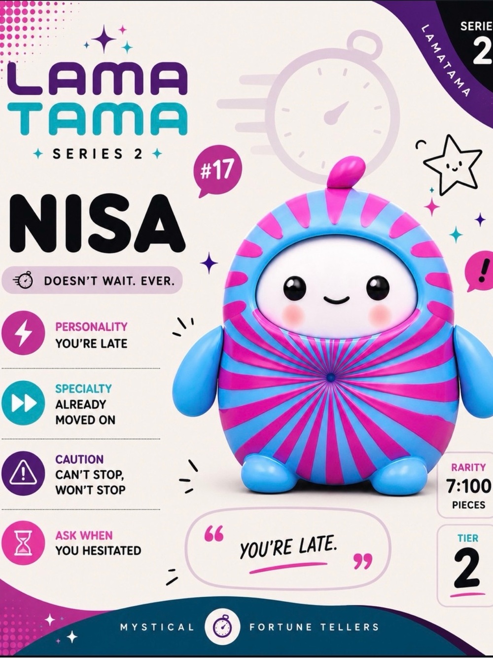 Series 2 Nisa Pink & Blue Collectible Figure